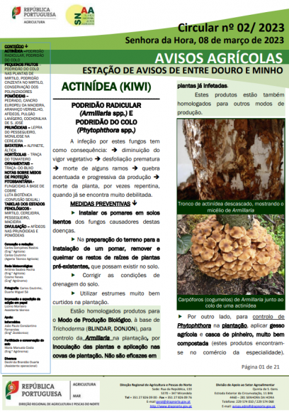 AVISOS AGR&Iacute;COLAS - ESTA&Ccedil;&Atilde;O DE AVISOS DE ENTRE DOURO E MINHO