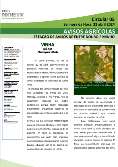AVISOS AGR&Iacute;COLAS - ESTA&Ccedil;&Atilde;O DE AVISOS DE ENTRE DOURO E MINHO