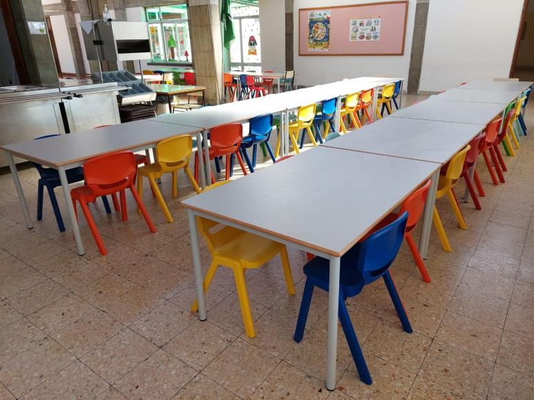 Renovação às paredes do polivalente e da cantina da nossa escola